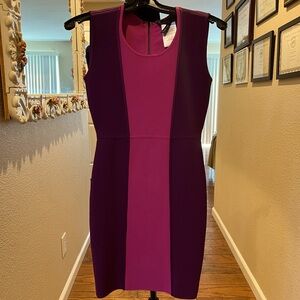BCBG Dress, stretchable. Purple and fuschia, size S can fit a size 4.